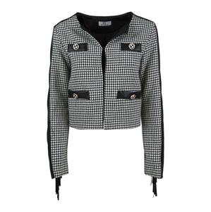 Influencer Prechodná bunda ' Houndstooth '  čierna / biela