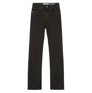 Bershka Džínsy  čierny denim
