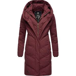 Ragwear Zimný kabát 'Natalka'  vínovo červená / čierna / biela