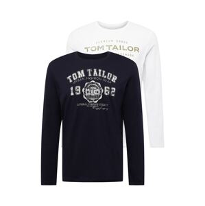 TOM TAILOR Tričko  námornícka modrá / olivová / biela