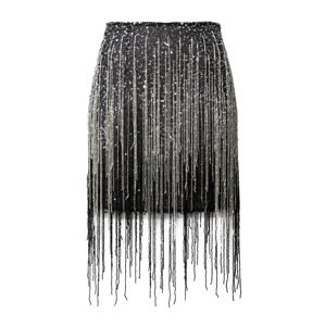 Nasty Gal Sukňa  čierna / strieborná