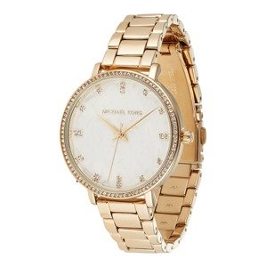 MICHAEL Michael Kors Analógové hodinky 'PYPER'  zlatá / priehľadná / vaječná škrupina