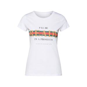 EINSTEIN & NEWTON Tričko 'I'll be ready in a Prosecco'  biela