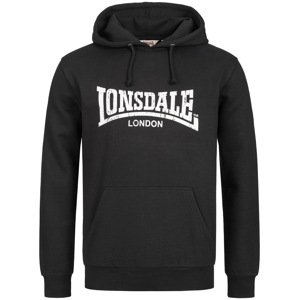 LONSDALE Mikina 'Wolterton'  čierna / biela