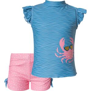 PLAYSHOES Jednodielne plavky 'Krebs'  modrá / zlatá / ružová / biela
