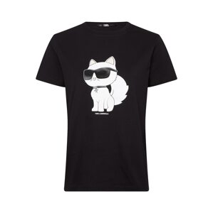 Karl Lagerfeld Tričko 'Ikonik 2.0'  čierna / biela