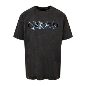 MT Upscale Tričko ' Cagedchrome'  modrá / čierna