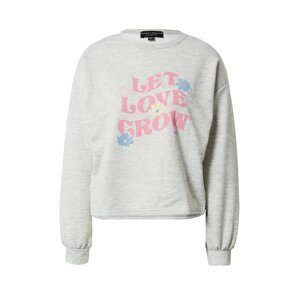 Dorothy Perkins Mikina 'Let Love Grow'  nebesky modrá / svetložltá / sivá melírovaná / ružová