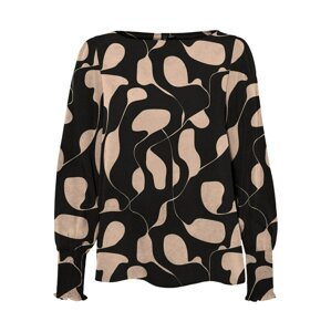 VERO MODA Blúzka 'LYDIA'  piesková / čierna