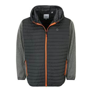 Jack & Jones Plus Prechodná bunda 'JJEMulti'  námornícka modrá / sivá melírovaná / oranžová