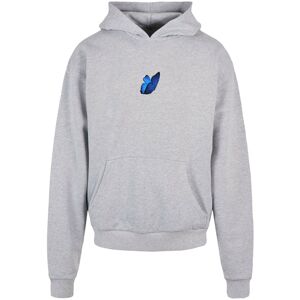 MT Upscale Mikina 'Le Papillon'  modrá / sivá / čierna / šedobiela