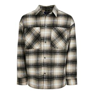 JACK & JONES Prechodná bunda 'Bane'  piesková / antracitová / sivá melírovaná / biela