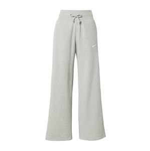NIKE Nohavice 'Phoenix Fleece'  sivá melírovaná / biela