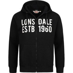 LONSDALE Tepláková bunda  čierna / biela