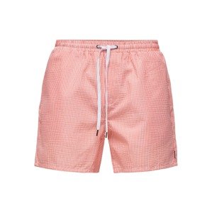 Only & Sons Plavecké šortky 'ONSTED'  pitaya / biela