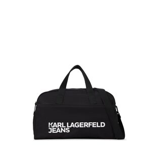 KARL LAGERFELD JEANS Víkendová taška ' GYM '  čierna / biela