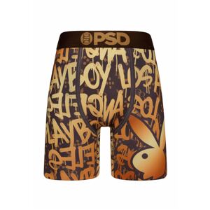 PSD Boxerky  hnedá / tmavohnedá / žltá / oranžová
