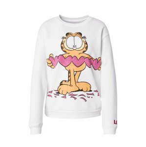 Frogbox Mikina 'Garfield hearts'  pueblo / ružová / čierna / biela