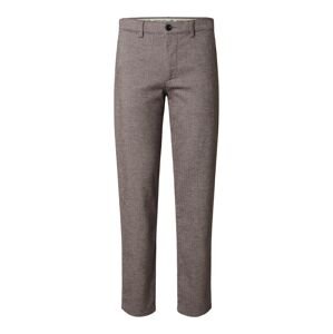 SELECTED Chino nohavice 'SLHMiles'  hnedá / svetlohnedá