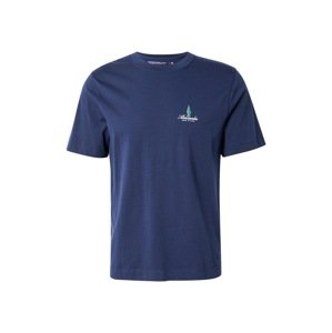 Abercrombie & Fitch Tričko  námornícka modrá / zelená / červená / biela