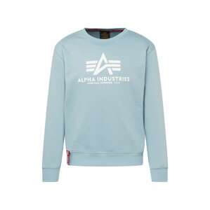 ALPHA INDUSTRIES Mikina  svetlomodrá / biela