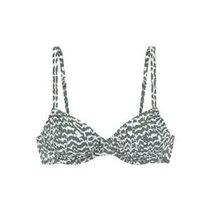 LASCANA Bikinový top  olivová / biela