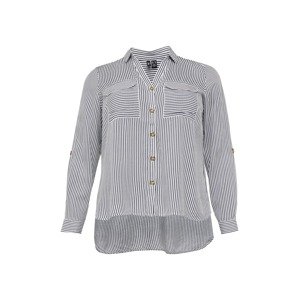 Vero Moda Curve Blúzka 'VMBumpy'  tmavosivá / biela