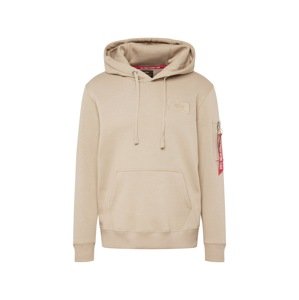 ALPHA INDUSTRIES Sveter  piesková / červená / biela