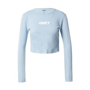 Obey Tričko  svetlomodrá / biela