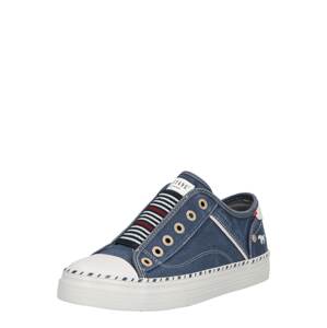 MUSTANG Slip-on obuv  modrá denim / burgundská / čierna / biela
