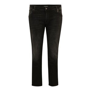 Jack & Jones Plus Džínsy 'JJIGLENN JJFOX'  čierny denim