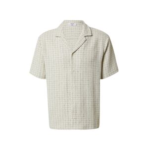 DAN FOX APPAREL Košeľa 'Timo'  čierna / šedobiela