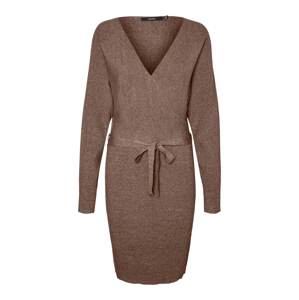 VERO MODA Pletené šaty  hnedá melírovaná