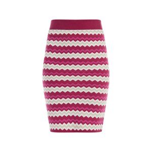 faina Sukňa  krémová / svetlobéžová / fuksia / tmavoružová