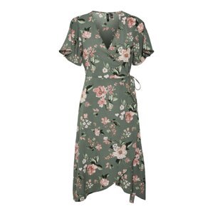 VERO MODA Šaty 'Saki'  kaki / jedľová / púdrová / staroružová