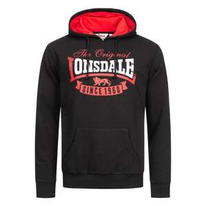 LONSDALE Mikina 'Stotfield'  ružová / čierna / biela