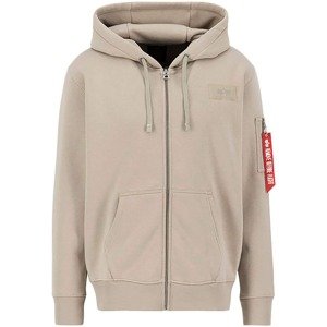 ALPHA INDUSTRIES Tepláková bunda  svetlobéžová / biela