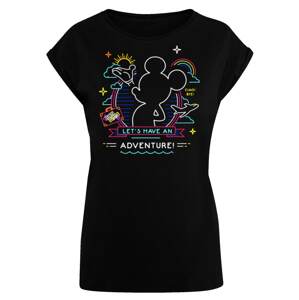 F4NT4STIC Tričko 'Disney Mickey Mouse Neon Adventure'  neónovo modrá / neónovo ružová / čierna / biela