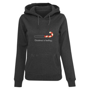 Merchcode Mikina 'Christmas Loading'  antracitová / krvavo červená / biela