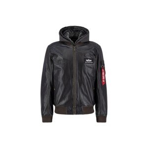 ALPHA INDUSTRIES Prechodná bunda 'MA-1 D'  hnedá / krvavo červená / čierna / biela