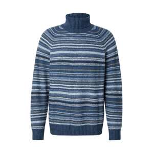 INDICODE JEANS Sveter 'Fikkan'  béžová / námornícka modrá / modrá denim / biela