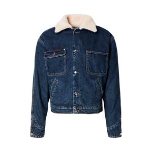 MOUTY Prechodná bunda 'HARLEM'  krémová / modrá denim