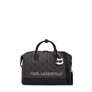 Karl Lagerfeld Víkendová taška  antracitová / čierna / biela