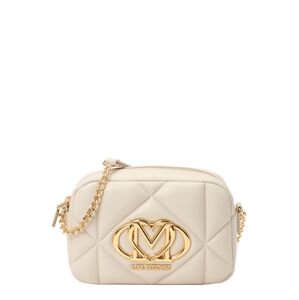 Love Moschino Taška cez rameno 'Embossed Q'  slonová kosť / zlatá