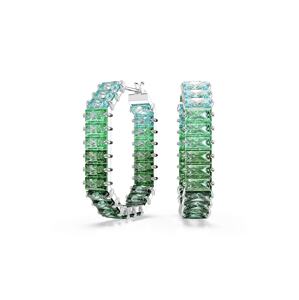Swarovski Náušnice 'Matrix'  svetlomodrá / jedľová / svetlozelená / strieborná