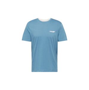 WRANGLER Tričko '2PACK SIGN OFF TEE'  dymovo modrá / biela