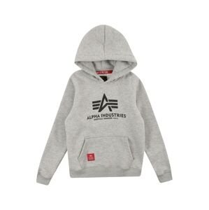 ALPHA INDUSTRIES Mikina  sivá melírovaná