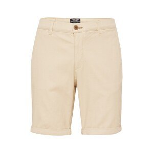JACK & JONES Chino nohavice 'JJFury'  béžová / biela