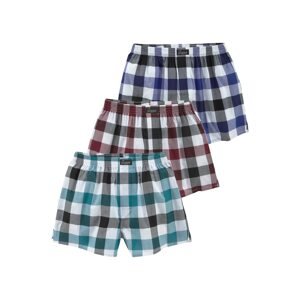 LE JOGGER Boxerky  tyrkysová / kráľovská modrá / vínovo červená / biela