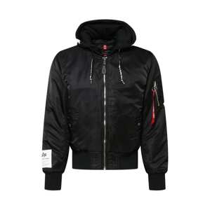 ALPHA INDUSTRIES Prechodná bunda 'MA-1'  čierna / biela